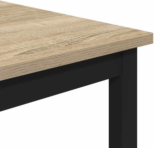 Sonoma Oak Square Bar Table Wooden with Metal Frame Sonoma 52x52x110cm