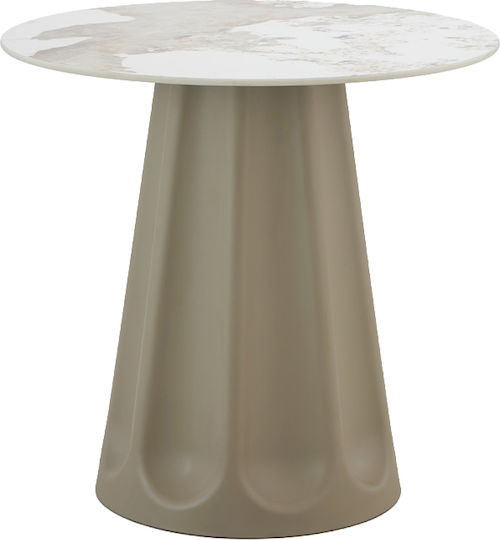 Vellum Round Kitchen Table Wooden White 80x80x76.5cm