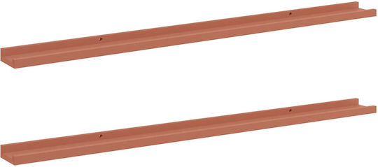 Red Wall Shelves 2 Pieces 115x9x3cm