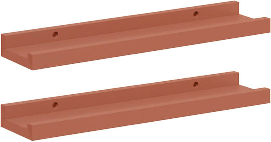 Red Wall Shelves 2 Pieces 40x9x3cm