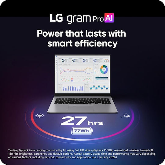LG gram Pro 16 16" IPS QHD+ Touchscreen (Ryzen AI 400 Series-445/32GB/2.0TB SSD/W11 Home) (US Keyboard)
