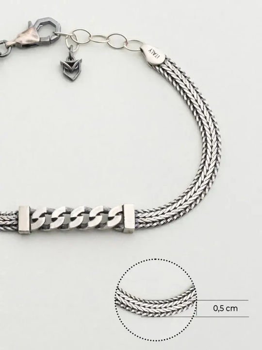 SteweHome Männer Armband aus Silber 22cm