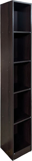Bookcase Eliot 5s Wenge 30x30x180cm