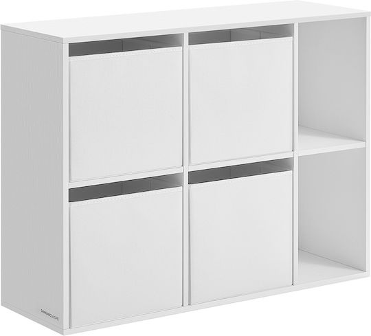 Bibliotecă Albă 83x27x92cm Bibliotecă Albă 83x27x92cm