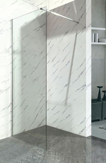 Gloria Panel Shower Screen for Shower with Sliding Door 110x195cm Chrome