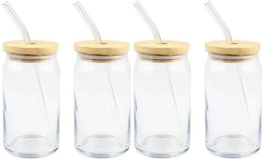 Wasser Glas mit Strohhalm / Cocktail Glas