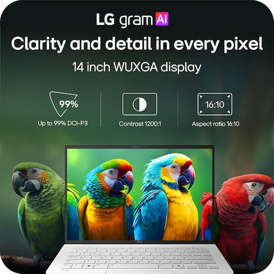 LG Gram 14 14" IPS QHD+ Touchscreen (Ryzen AI 400 Series-450/16GB/1.0TB SSD/W11 Home) (US Keyboard)