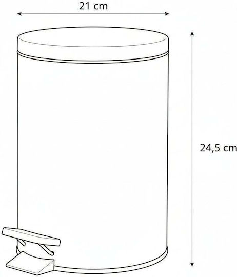 Bathroom Solutions Metallisches Badezimmer Behälter 3lt