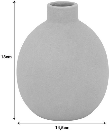 Pakketo Dekorative Keramikvase Rozerie Beiges Φ14xΥ18cm