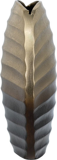 Artekko Decorative Metallic Vase Noble Gold 20.3x8.3xH23cm