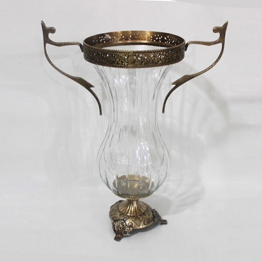 Eurolamp Glass Transparent Vase 27x16xH38cm