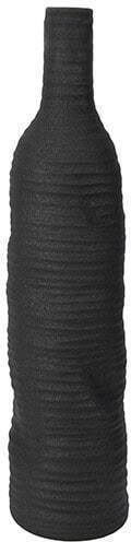 Eurolamp Black Porcelain Vase W12xH51cm Eurolamp Black Porcelain Vase W12xH51cm