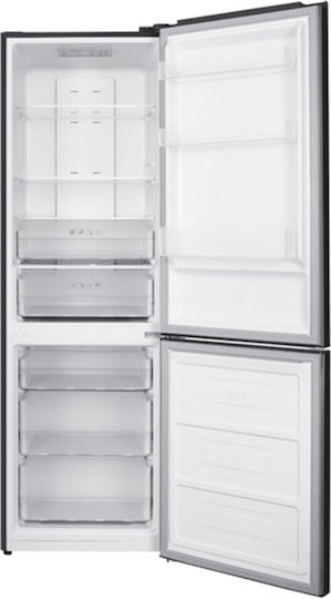 Davoline Kühlschrank mit Gefrierfach 400lt NoFrost Υ186.5xΠ60xΒ68cm Schwarz DCBL 400 BL