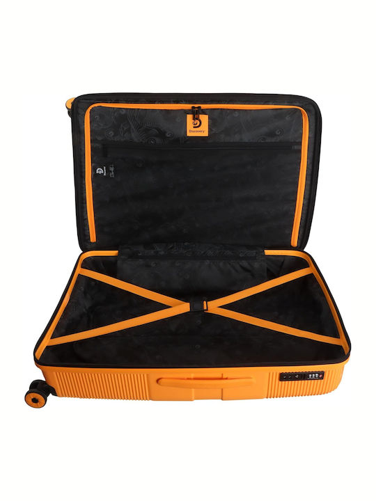 Discovery Large Orange Travel Suitcase Height 75cm