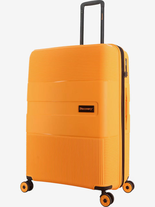 Discovery Large Orange Travel Suitcase Height 75cm