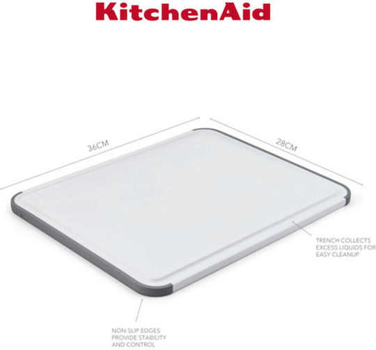 Kitchenaid Επιφάνεια Κοπής Πλαστική Λευκή 35x28cm