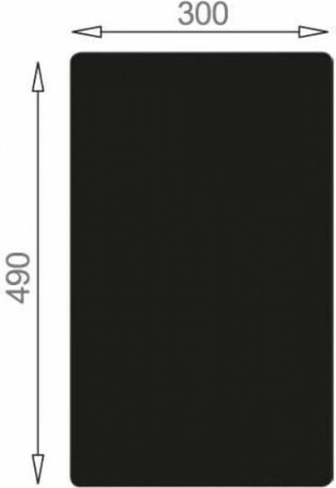 Karag Плот за рязане Стъклен Черен 49x30см 1бр