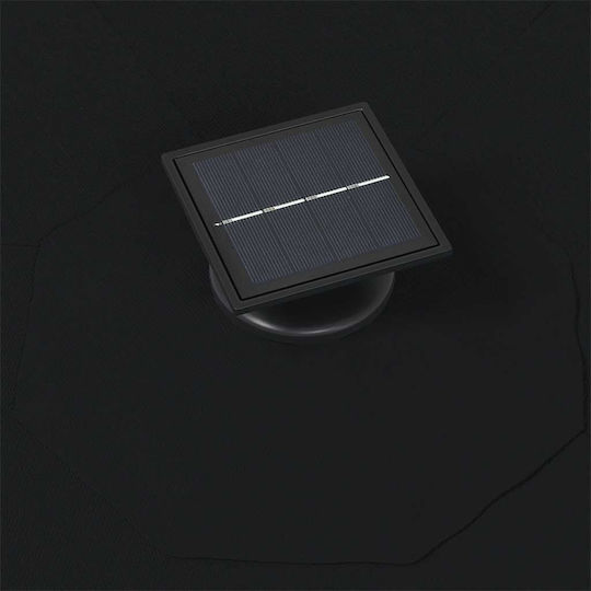 Wandmontierte Runde Metall Garten- und Terrassen-Sonnenschirm Schwarz F3xY1.31m