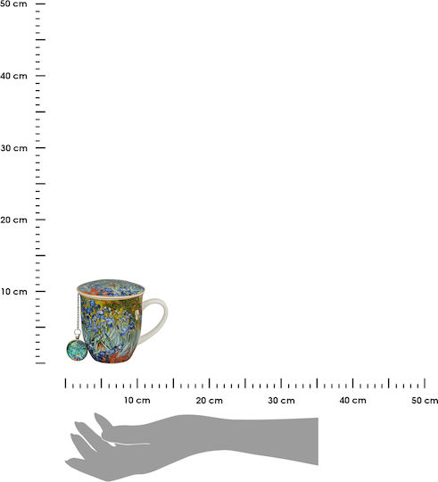 Mug 400ml Lid Tea Filter Box Duo Van Gogh Irises