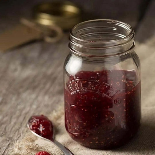 KIlner Ваза за Обща Употреба с Капак Стъклена Прозрачна 500ml