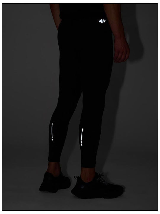 4F Herren Sportleggings Lang Schwarz