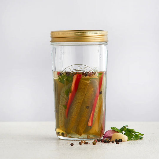 KIlner Pasta Jar with Airtight Lid Glass Transparent 1000ml