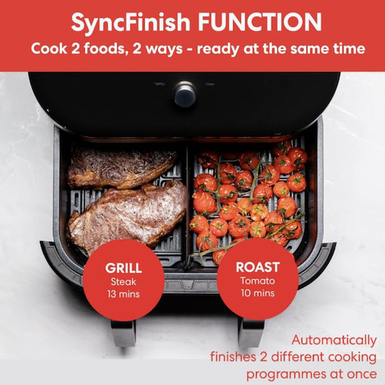 Instant Pot Vortex Versazone Air Fryer με Διπλό Αποσπώμενο Κάδο 8.5lt Μαύρο