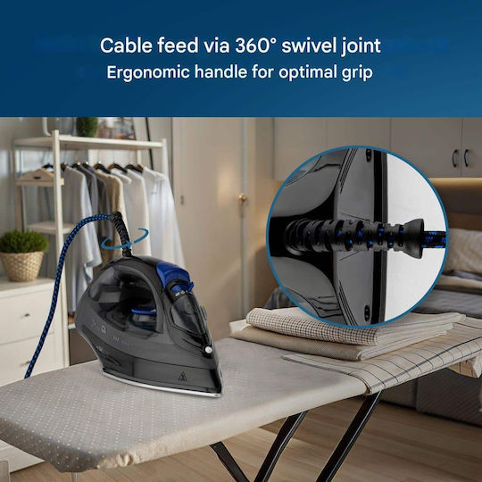 Clatronic DB 3703 Steam Iron 1800W with Stainless Steel Plate and Continuous Steam Supply 25g/min