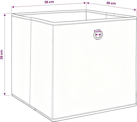 vidaXL Fabric Storage Box Blue 28x28x28cm 10 Pieces