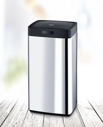 Lamart Waste Bin Made of Stainless Steel with Sensor Silver 45lt
