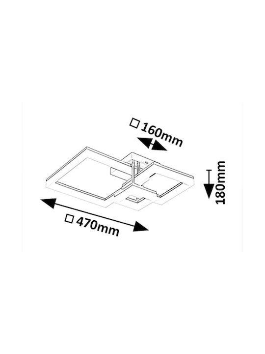 Rabalux Amilia Smart Deckenleuchte Gold mit Integrierter LED