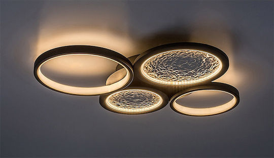 Rabalux Aranis Smart Black Mount Ceiling Light With Integrated LED And Remote Control