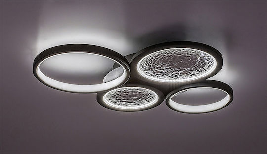 Rabalux Aranis Smart Black Mount Ceiling Light With Integrated LED And Remote Control