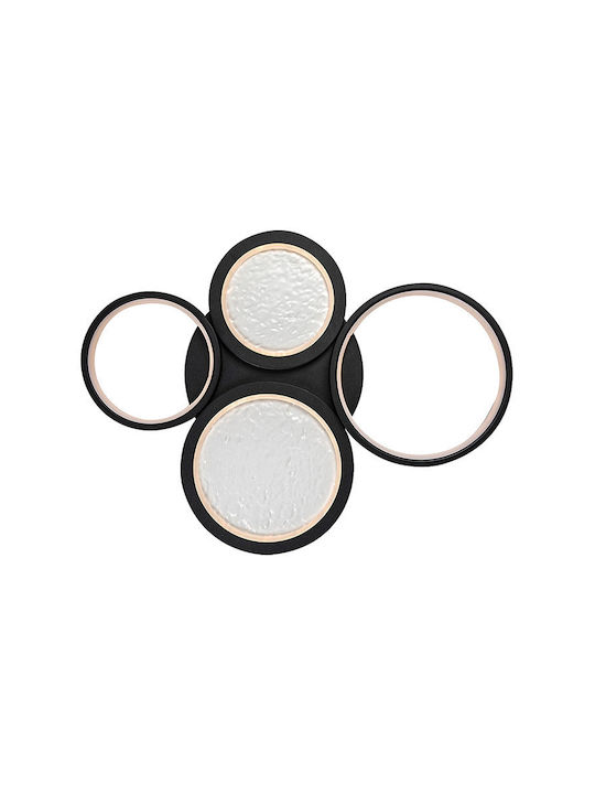 Rabalux Aranis Smart Deckenleuchte Schwarz mit Integrierte LED und Fernbedienung