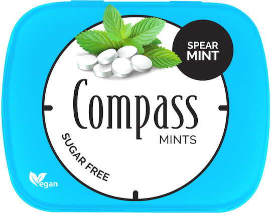 Беззахарни свежи ментови бонбони с аромат на лютива мента Compass 14g