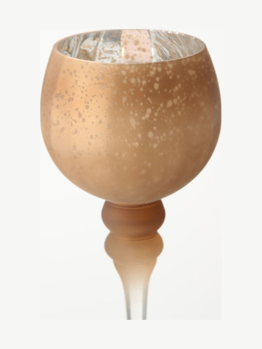 MSA Kerzenhalter Glas in Braun Farbe 30cm 1Stück