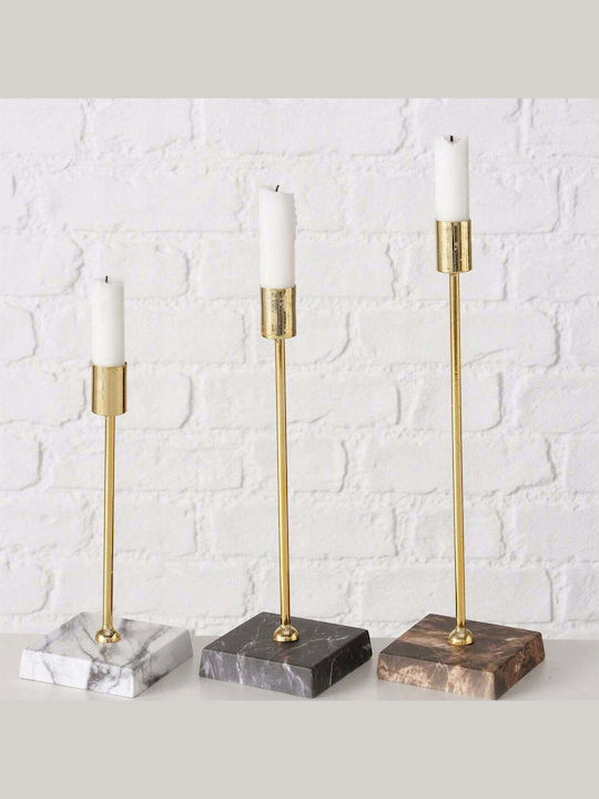 Boltze Marmor Kerzenhalter in Gold Farbe 32x32x32cm