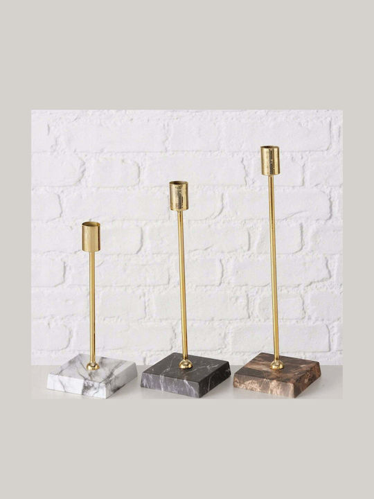 Boltze Marmor Kerzenhalter in Gold Farbe 32x32x32cm