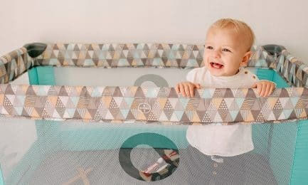 Lionelo Stefi Playpen with Mattress Yellow Lemon 125x65cm