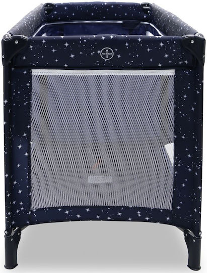 Asalvo Smooth Laufstall 2 Ebenen mit Matratze Marineblau 65x125cm