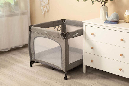 Caretero Quadra Park with Mattress Gray 82x82cm