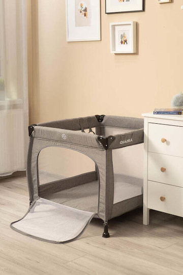 Caretero Quadra Park with Mattress Gray 82x82cm