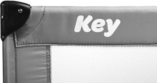 Caretero Key Laufstall mit Matratze Graphite 125x64cm