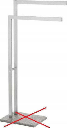 Wenko Towels Double Wall-Mounted Bathroom Rail ​43.5x86.5cm Gray
