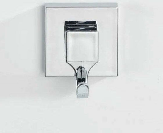 Wenko Double Wall-Mounted Bathroom Hook ​6x7cm Silver