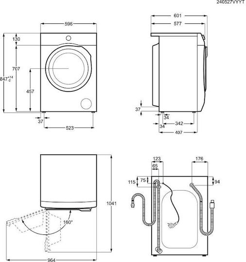Electrolux Πλυντήριο Ρούχων 8kg 1200 Στροφών EW2F528WP