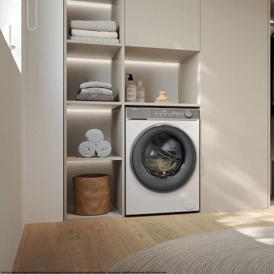 Haier Πλυντήριο Ρούχων 9kg 1400 Στροφών Ασημί HW90B14367TU
