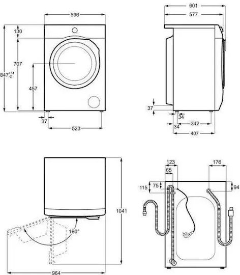 Electrolux Πλυντήριο Ρούχων 7kg 1200 Στροφών Μπλε EW2F527WP