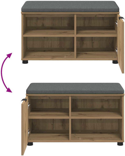 Hallway Furniture with Shoe Rack & Bench Oak 80x38x46cm