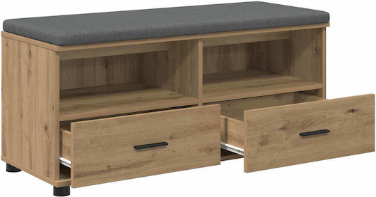 vidaXL Flurmöbel & Aufbewahrung mit Bank Eiche 100x38x46cm